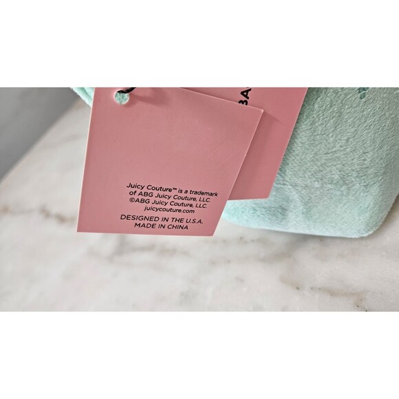 NWT Authentic Juicy Couture Travel Cosmetic Bag Women's Green Bag with Bottle - Picture 9 of 11